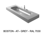 Plan vasque suspendu, double lavabo 90 cm de large, angle arrondi, L. 100 à 200 cm x 40 à 60 cm, résine ACRYSTONE® SOLID-SURFACE Finition lisse, Livraison Offerte et Rapide.